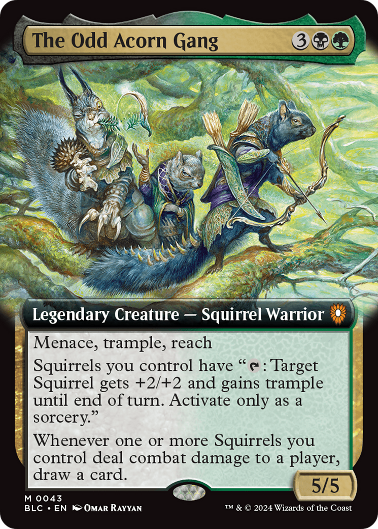 The Odd Acorn Gang (BLC-043) [Bloomburrow Commander] (Extended Art) Foil MTG Single Wizards of the Coast