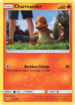 Charmander (Holo Common) (4/18) Holofoil [SM: Detective Pikachu] Pokemon Single Pokémon