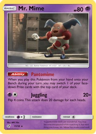 Mr. Mime (11/18) Holofoil [SM: Detective Pikachu] Pokemon Single Pokémon