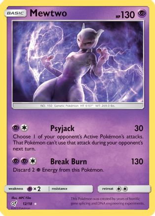 Mewtwo (12/18) Holofoil [SM: Detective Pikachu] Pokemon Single Pokémon