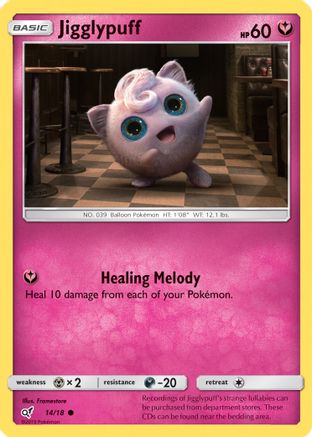 Jigglypuff (Holo Common) (14/18) Holofoil [SM: Detective Pikachu] Pokemon Single Pokémon