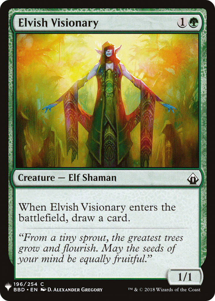 Elvish Visionary (LIST-BBD-196) [Mystery Booster] The List MTG Single Wizards of the Coast