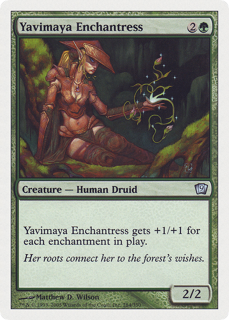 Yavimaya Enchantress (9ED-284) [9th Edition] Foil MTG Single Wizards of the Coast