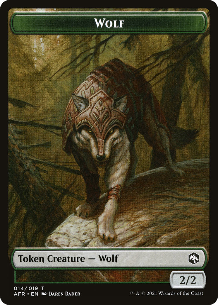 Wolf Token (AFR-014) [Tokens] Adventures in the Forgotten Realms Tokens MTG Single Wizards of the Coast