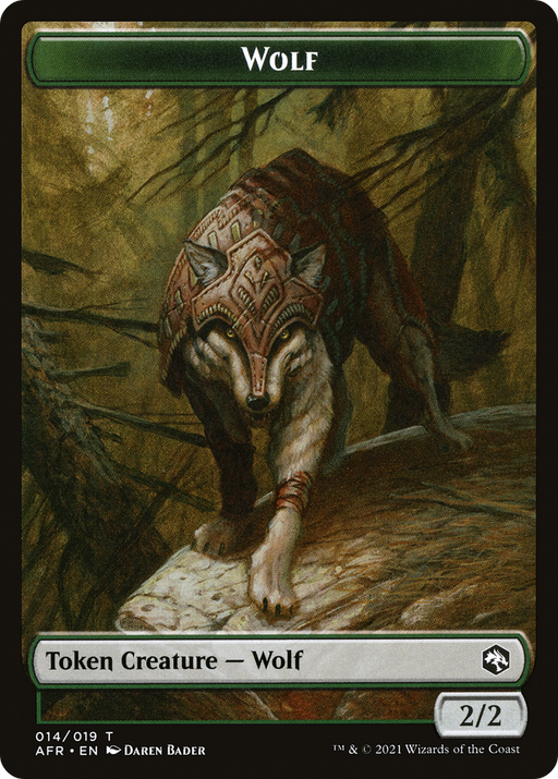 Wolf (AFR-014) [Tokens] Adventures in the Forgotten Realms Tokens MTG Single Wizards of the Coast