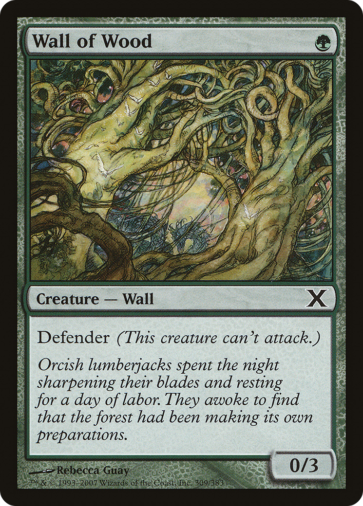 Wall of Wood (10E-309) [Tenth Edition] MTG Single Wizards of the Coast