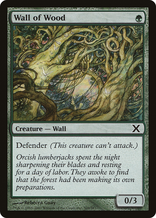 Wall of Wood (10E-309) [Tenth Edition] MTG Single Wizards of the Coast