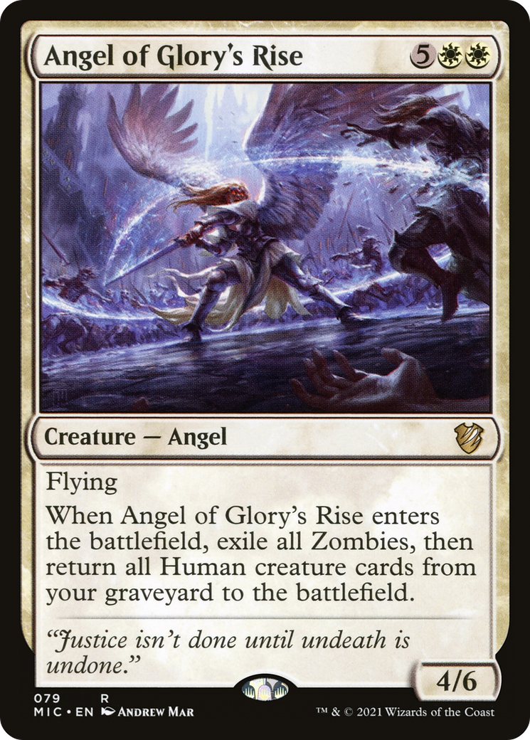 Angel of Glory's Rise (MIC-079) [Midnight Hunt Commander] MTG Single Wizards of the Coast