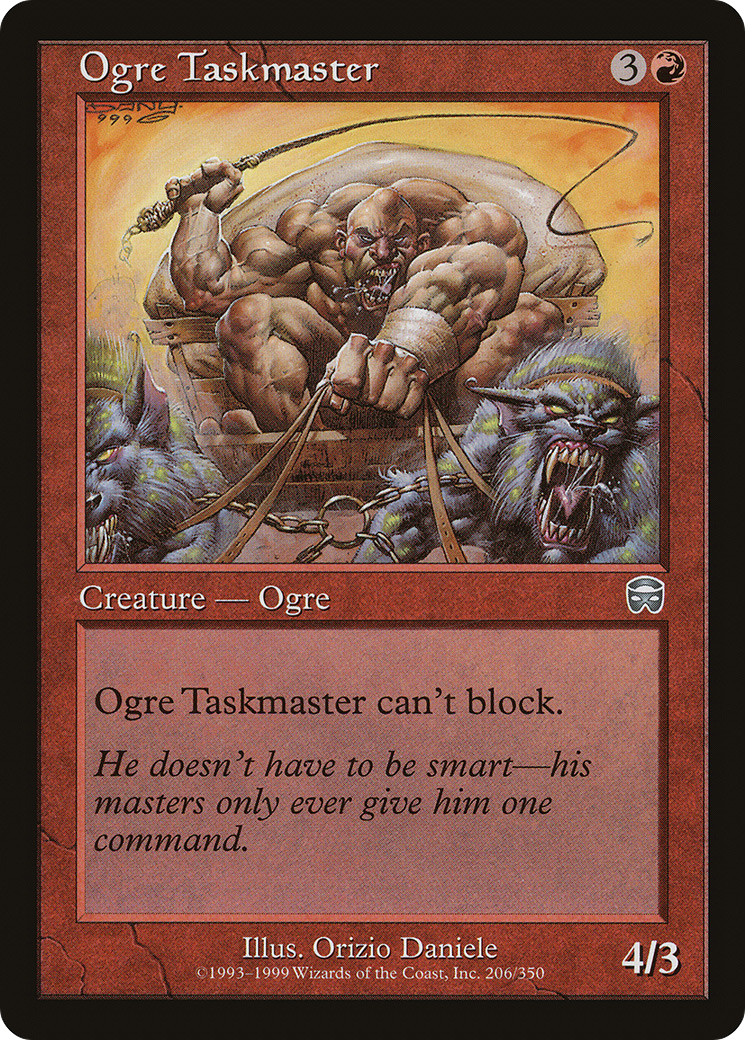 Ogre Taskmaster (MMQ-206) [Mercadian Masques] MTG Single Wizards of the Coast