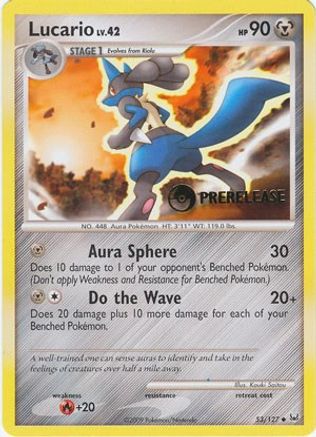 Lucario - 53/127 (Prerelease) () [Promos: DP Promos] Pokemon Single Pokémon