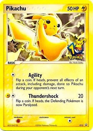Pikachu - 012 (10th Anniversary) (12) [Misc: Cards & Products] Pokemon Single Pokémon