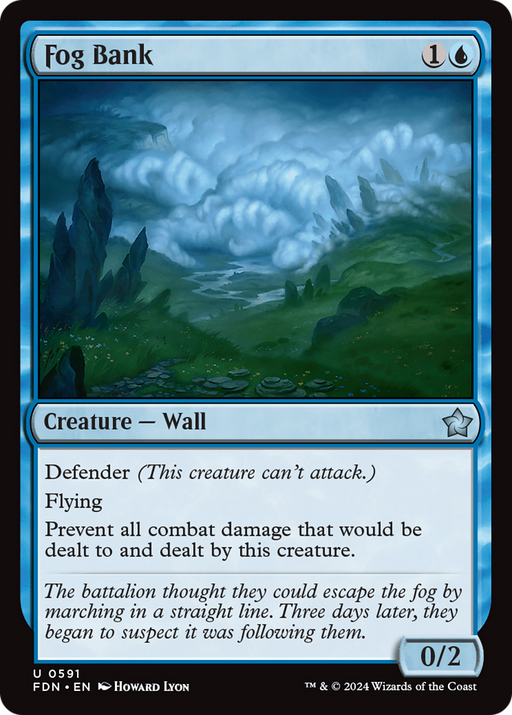 Fog Bank (FDN-591) [Foundations] MTG Single Wizards of the Coast