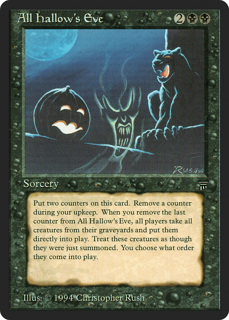 All Hallow's Eve (LEG-) [Oldschool] Legends MTG Single Wizards of the Coast