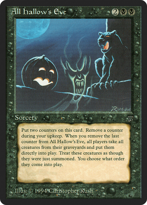 All Hallow's Eve (LEG-) [Oldschool] Legends MTG Single Wizards of the Coast
