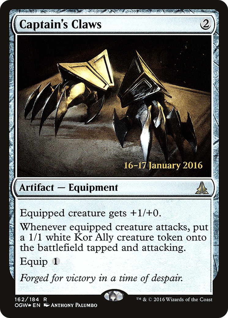 Captain's Claws (PRE-162) [Oath of the Gatewatch Promos] Foil MTG Single Wizards of the Coast