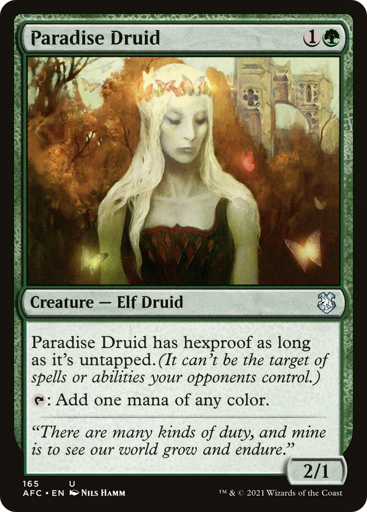 Paradise Druid (AFC-165) [Forgotten Realms Commander] MTG Single Wizards of the Coast