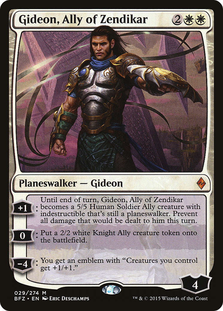 Gideon, Ally of Zendikar (BFZ-029) [Battle for Zendikar] Foil MTG Single Wizards of the Coast