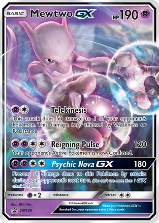 Mewtwo GX - SM196 (SM196/248) Holofoil [SM: Black Star Promos] Pokemon Single Pokémon