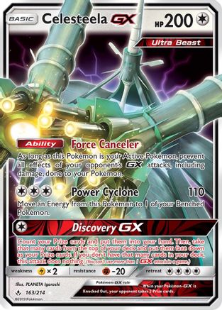 Celesteela GX (163/214) Holofoil [SM: Unbroken Bonds] Pokemon Single Pokémon