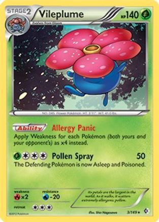 Vileplume - 3/149 (BW Boundaries Crossed) () [Misc: Deck Exclusives] Pokemon Single Pokémon
