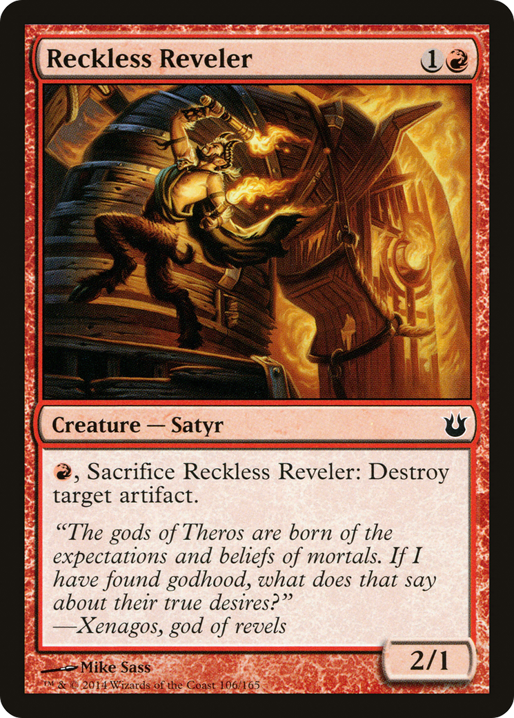 Reckless Reveler (BNG-106) [Born of the Gods] MTG Single Wizards of the Coast
