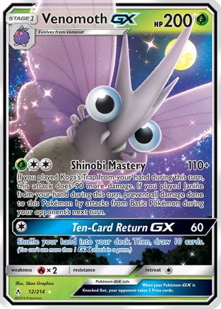 Venomoth GX 12/214 Holofoil [SM: Unbroken Bonds] Pokemon Single Pokémon