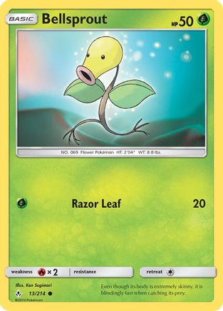 Bellsprout (13/214) [SM: Unbroken Bonds] Pokemon Single Pokémon