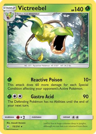 Victreebel (/214) Reverse Holofoil [SM: Unbroken Bonds] Pokemon Single Pokémon