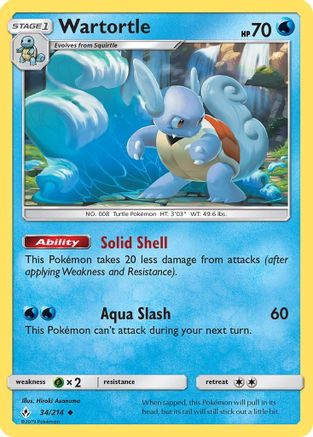 Wartortle (34/214) [SM: Unbroken Bonds] Pokemon Single Pokémon