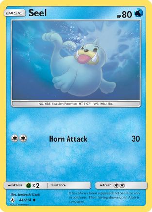 Seel (/214) Reverse Holofoil [SM: Unbroken Bonds] Pokemon Single Pokémon