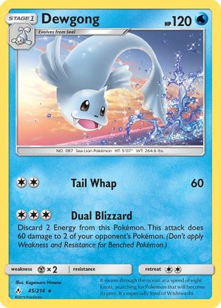 Dewgong (/214) Reverse Holofoil [SM: Unbroken Bonds] Pokemon Single Pokémon