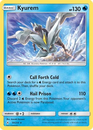 Kyurem (50/214) Reverse Holofoil [SM: Unbroken Bonds] Pokemon Single Pokémon
