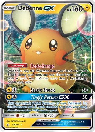 Dedenne GX (57/214) Holofoil [SM: Unbroken Bonds] Pokemon Single Pokémon