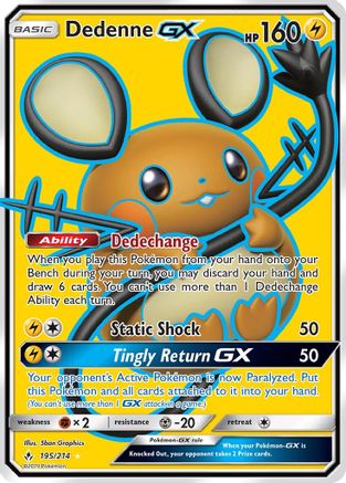 Dedenne GX (Full Art) (/214) Holofoil [SM: Unbroken Bonds] Pokemon Single Pokémon