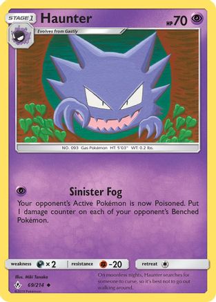Haunter (69/214) Reverse Holofoil [SM: Unbroken Bonds] Pokemon Single Pokémon