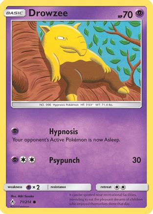 Drowzee (71/214) [SM: Unbroken Bonds] Pokemon Single Pokémon