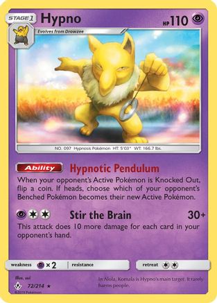Hypno (/214) Reverse Holofoil [SM: Unbroken Bonds] Pokemon Single Pokémon