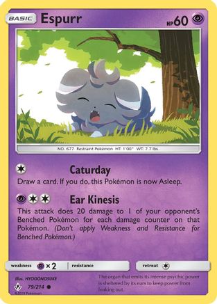 Espurr (79/214) [SM: Unbroken Bonds] Pokemon Single Pokémon