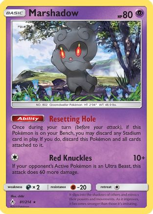 Marshadow (81/214) Holofoil [SM: Unbroken Bonds] Pokemon Single Pokémon