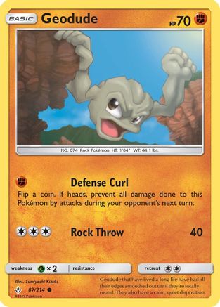Geodude (/214) Reverse Holofoil [SM: Unbroken Bonds] Pokemon Single Pokémon