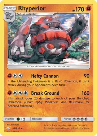 Rhyperior (95/214) [SM Unbroken Bonds] Pokemon Single Pokémon