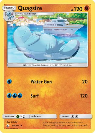 Quagsire (97/214) Reverse Holofoil [SM: Unbroken Bonds] Pokemon Single Pokémon