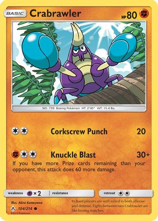 Crabrawler (/214) [SM: Unbroken Bonds] Pokemon Single Pokémon