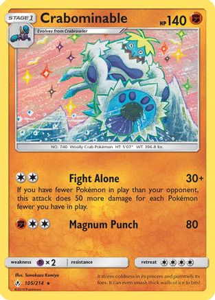 Crabominable (105/214) [SM: Unbroken Bonds] Pokemon Single Pokémon