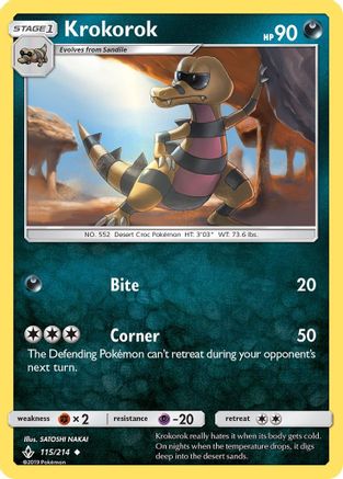 Krokorok (/214) Reverse Holofoil [SM: Unbroken Bonds] Pokemon Single Pokémon