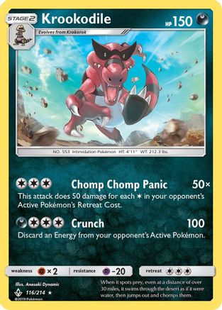 Krookodile (/214) Reverse Holofoil [SM: Unbroken Bonds] Pokemon Single Pokémon