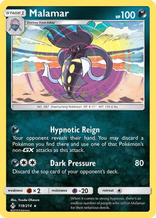Malamar (119/214) Holofoil [SM: Unbroken Bonds] Pokemon Single Pokémon