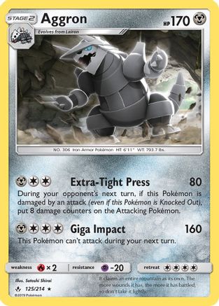 Aggron (/214) [SM: Unbroken Bonds] Pokemon Single Pokémon