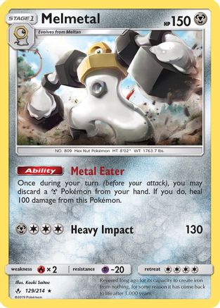 Melmetal (/214) Reverse Holofoil [SM: Unbroken Bonds] Pokemon Single Pokémon