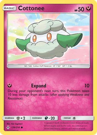 Cottonee (139/214) Reverse Holofoil [SM: Unbroken Bonds] Pokemon Single Pokémon